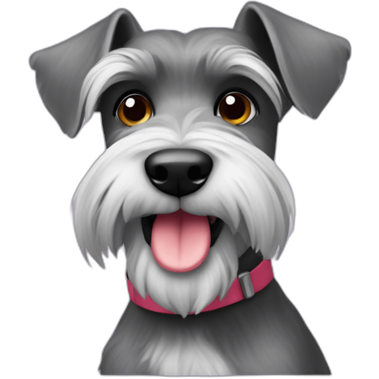 Schnauzer in love emoji