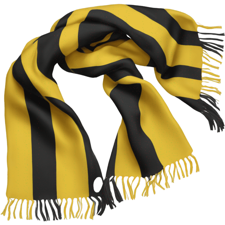 Black and yellow striped scarf emoji