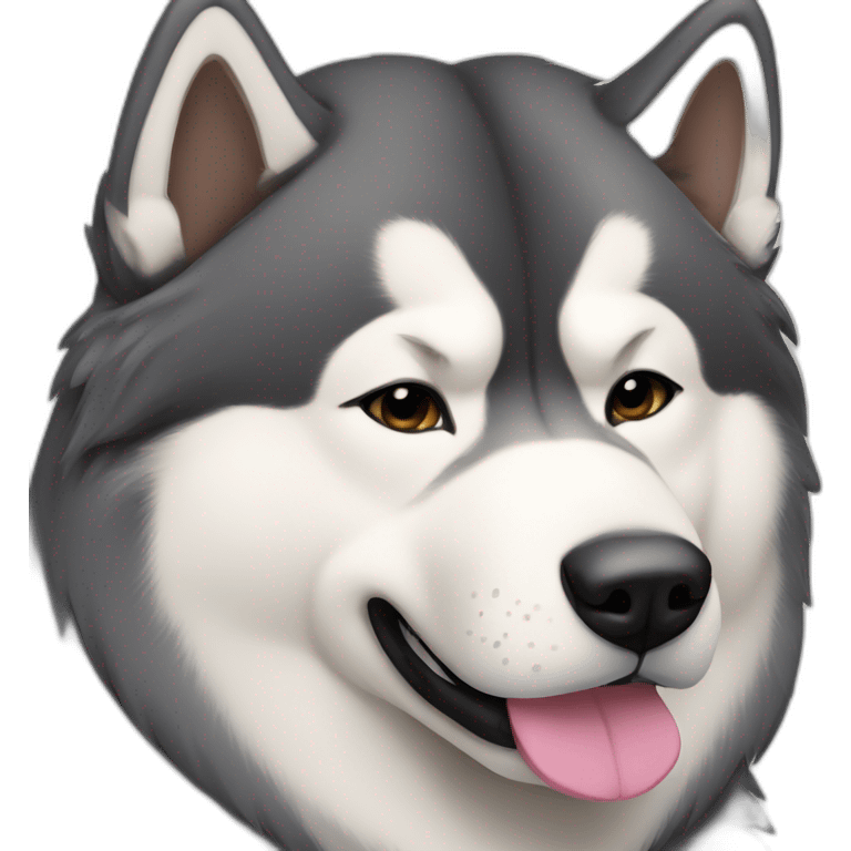 Sleepy female Alaskan malamute emoji