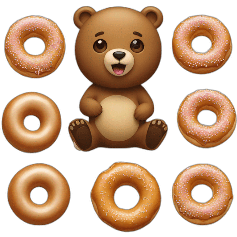 bear eating an donnut emoji