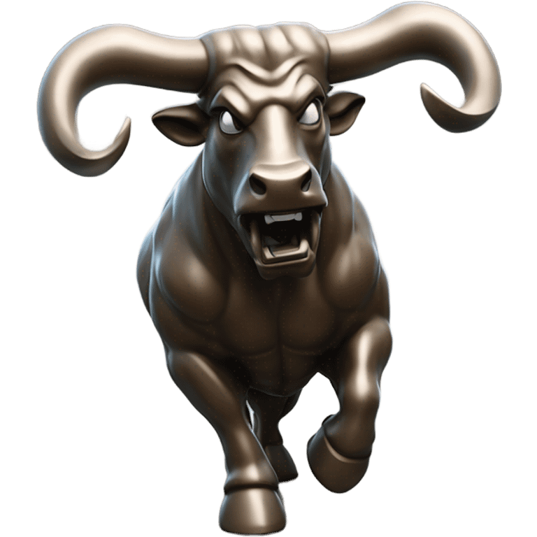 charging bull statue emoji