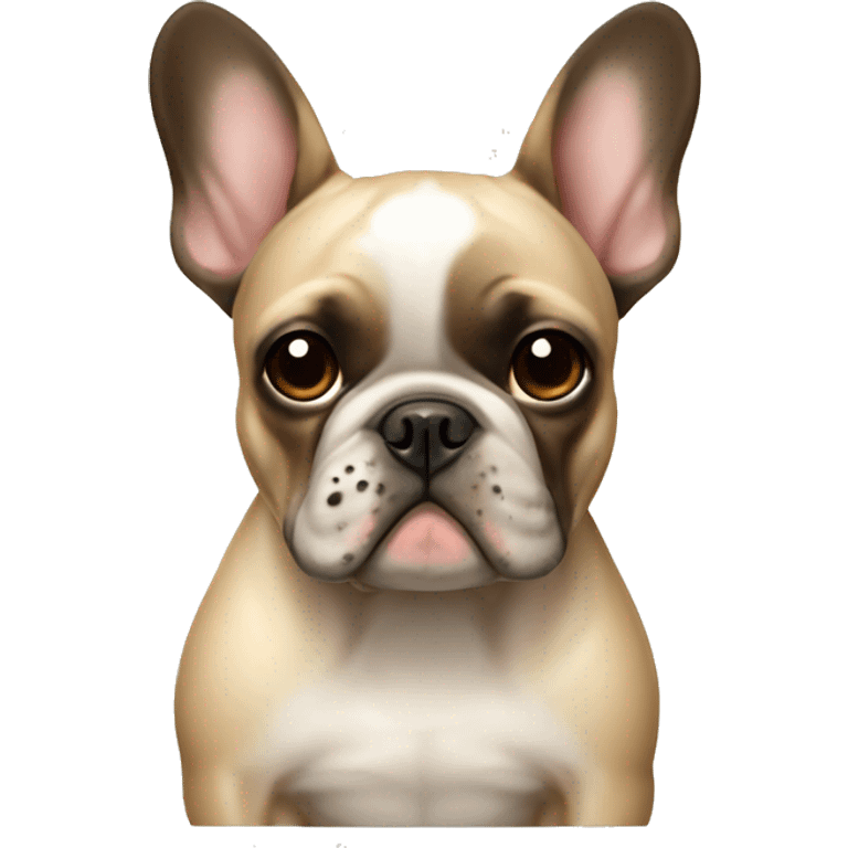 French bulldog beige with dark spots on the body emoji