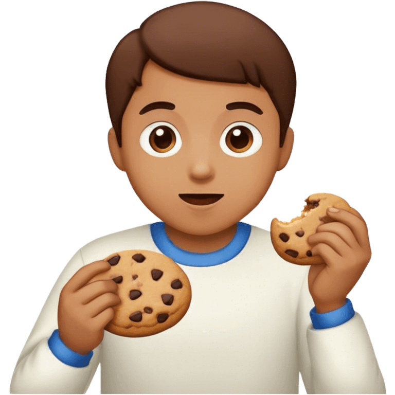 Cookie eating a cookie emoji