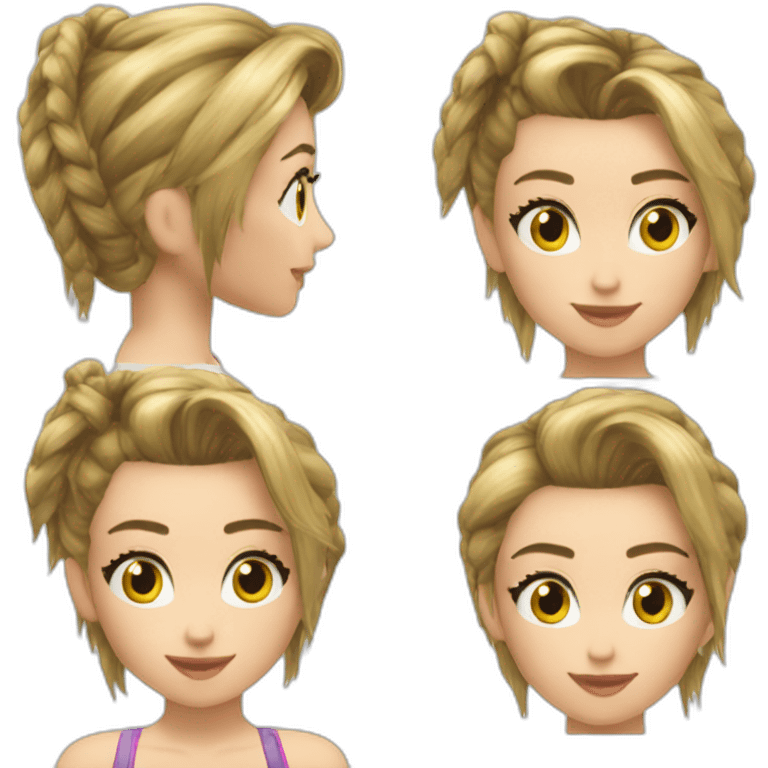 Miley Cyrus cheveux long emoji