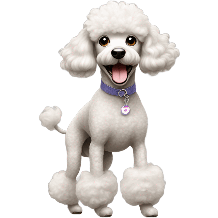 Poodle dancing emoji