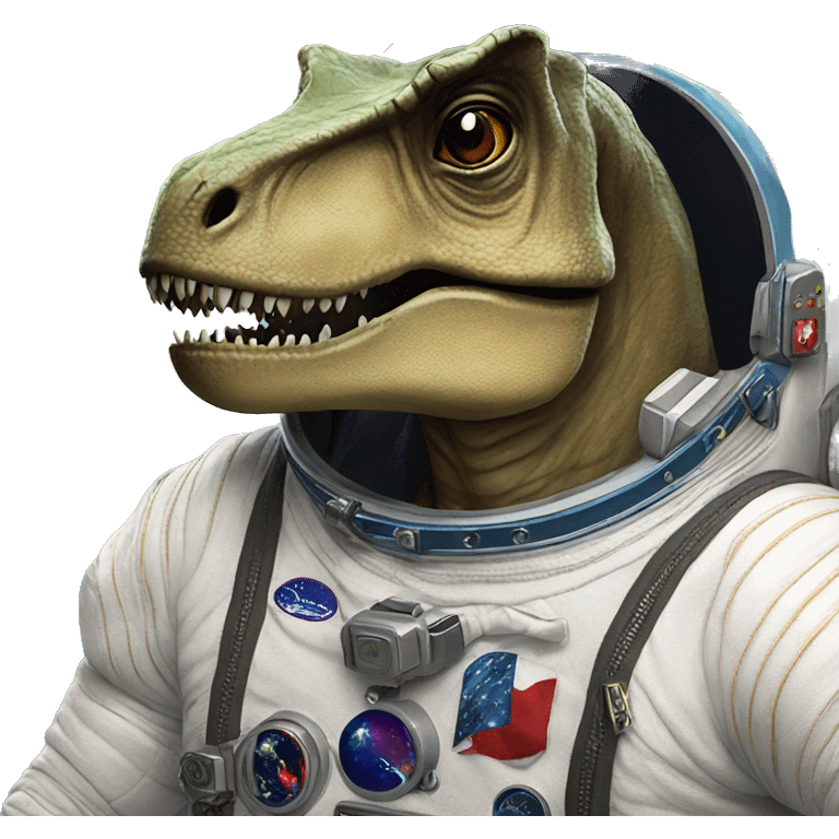 astronaut t-rex emoji