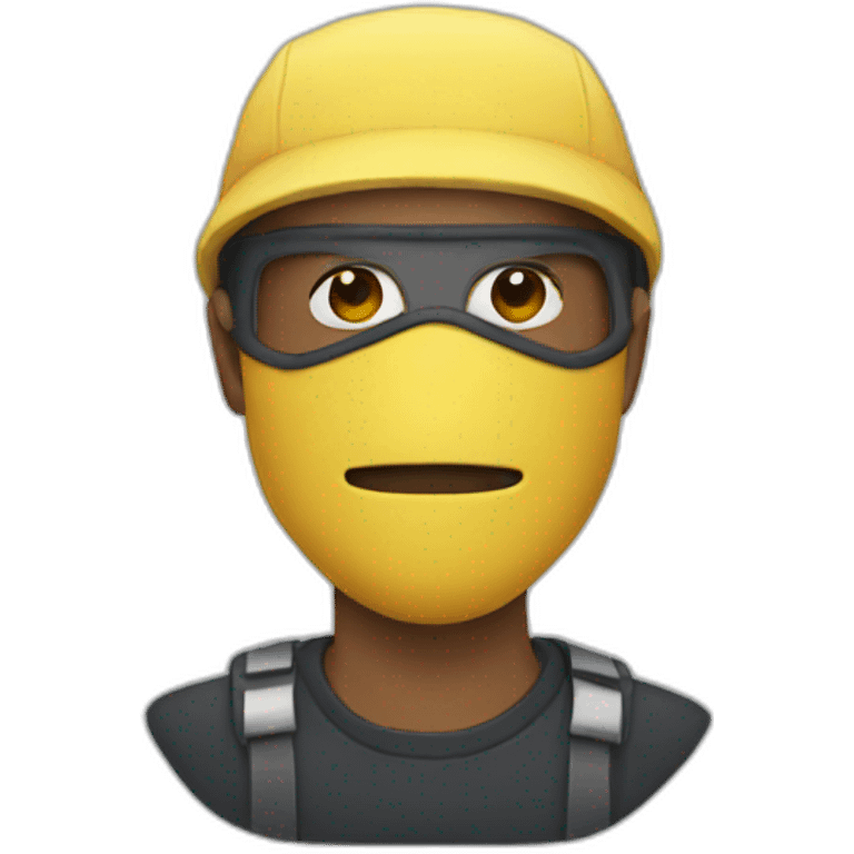 man with a boat mask on emoji