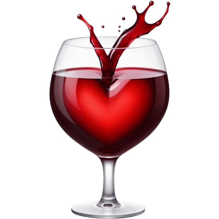 Heart of red wine emoji