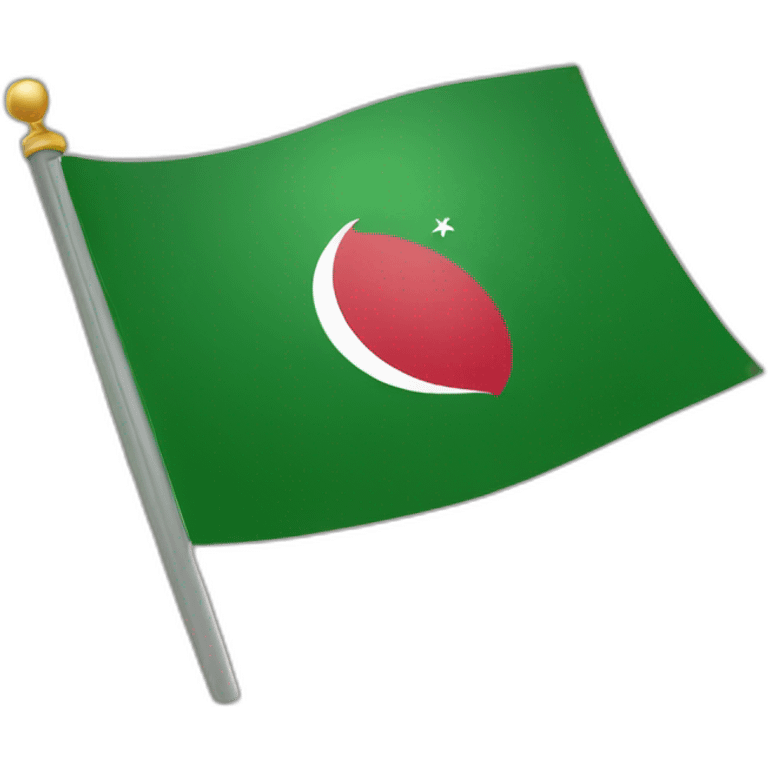 Saudi flag in red emoji