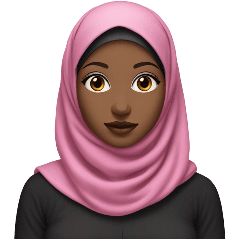 Black hijab I pink emoji