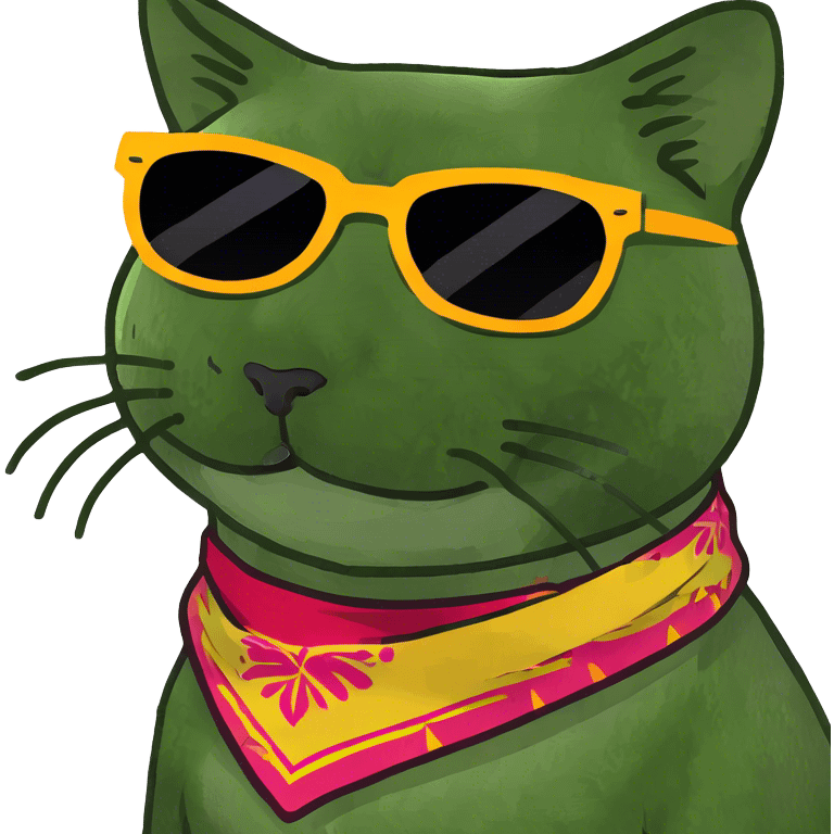 Cat with sunglasses emoji