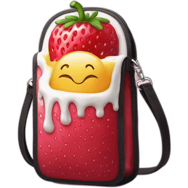 erdbeer joghurt alte handtasche emoji