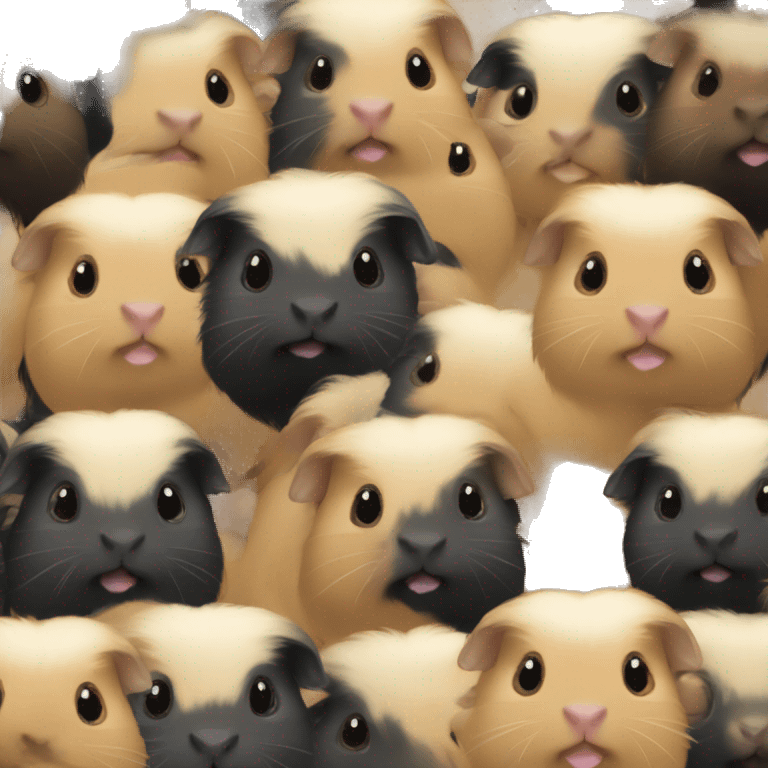 black and blonde guinea pig emoji