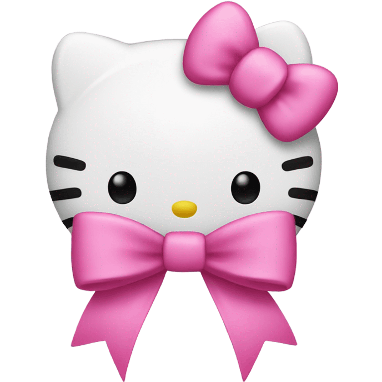 Hello kitty pink bow emoji