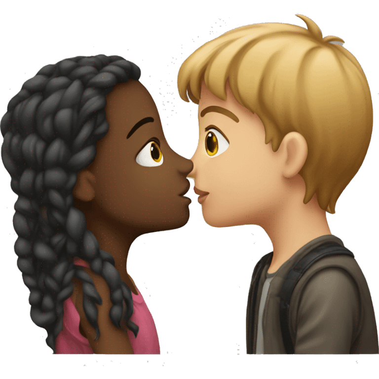 Boy kiss girl emoji