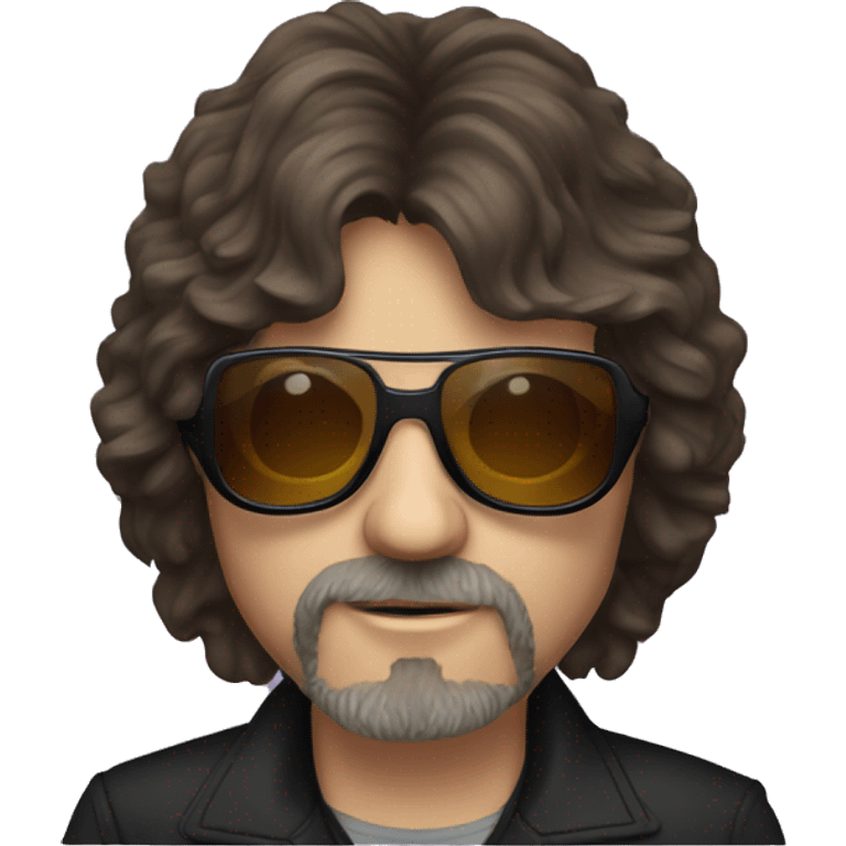 Jeff lynne darker hair, darker wraparound sunglasses emoji