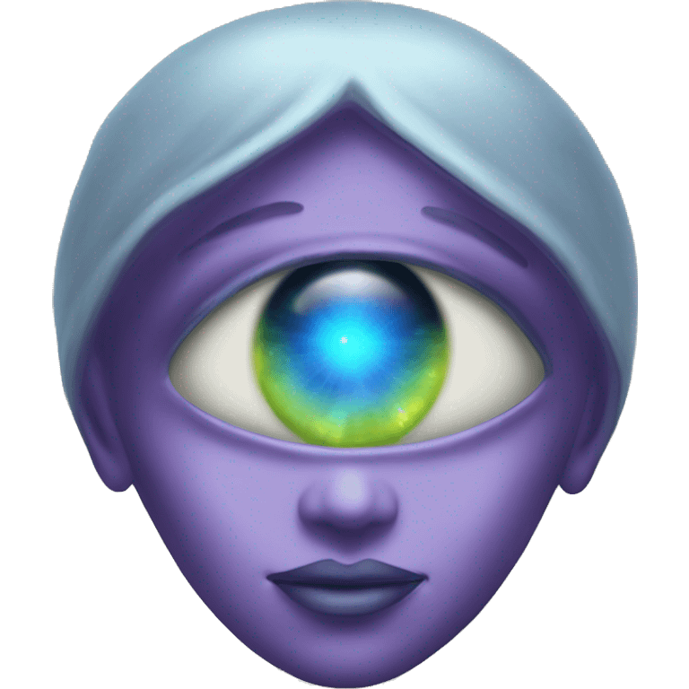 Pleiadian alien woman female third eye emoji