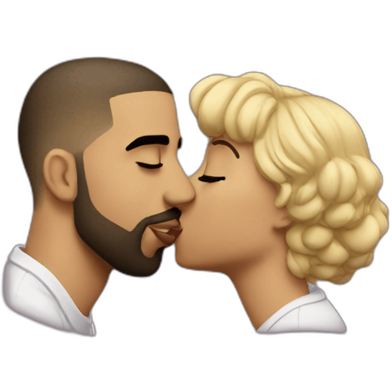 Drake kissing face emoji