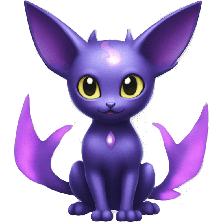 Shiny Cute Kawaii Ethereal Dark Noibat-Delcatty-Espeon-fusion-hybrid full body emoji