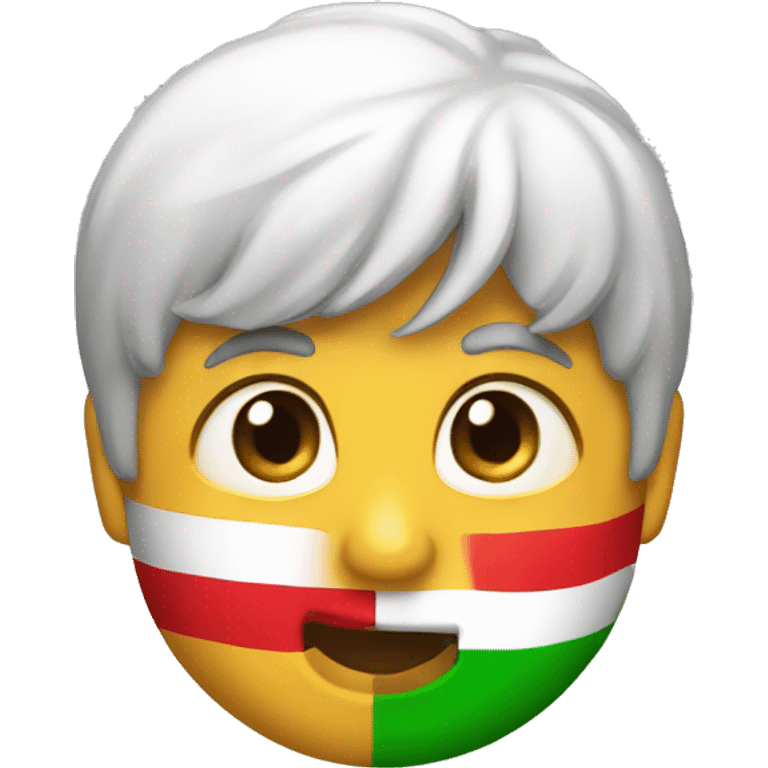 Un corazón de la tricolor  emoji