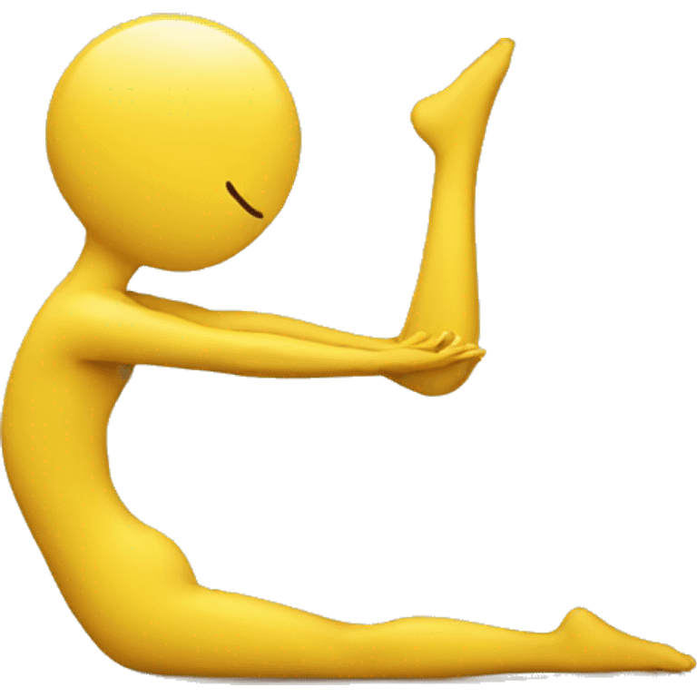 yellow person doing yoga emoji