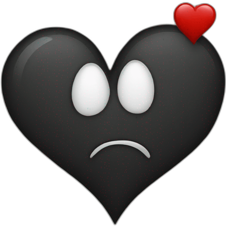 black broken heart emoji