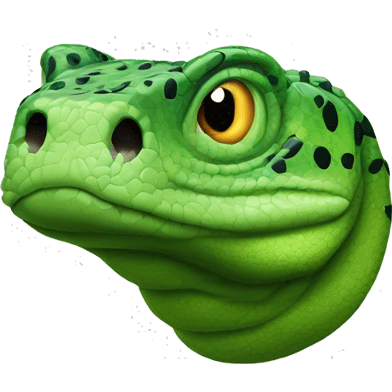 Green Gila Monster Head Big Chin emoji