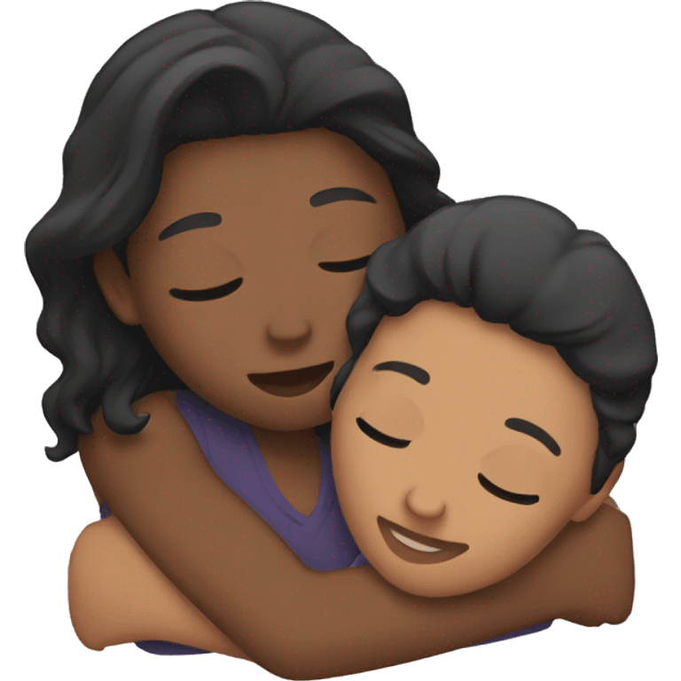 Lesbians cuddling  emoji