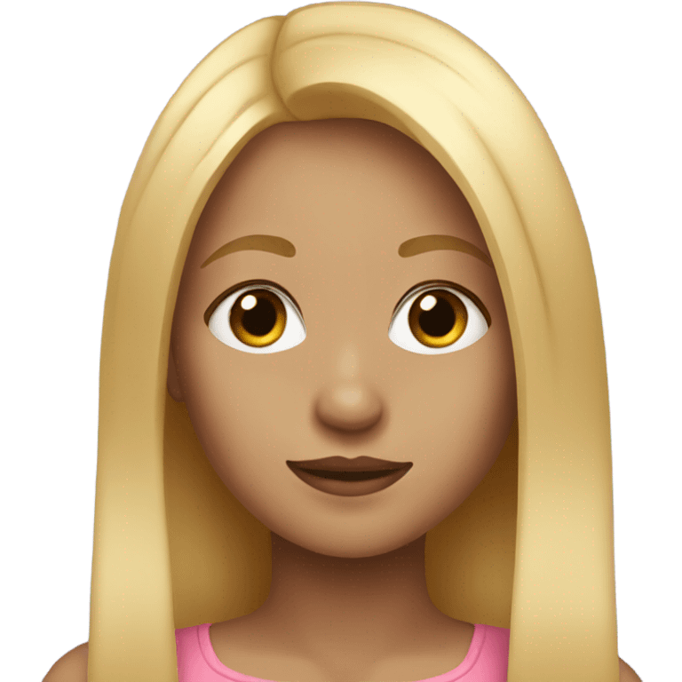 Girl with blonde straight hair  emoji