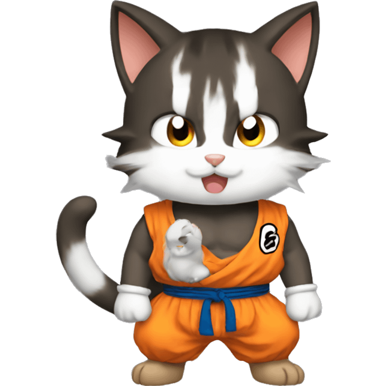 Goku in the form of a cat emoji