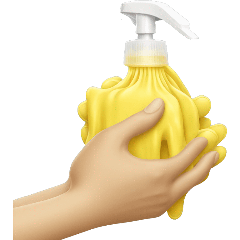 yellow hands washing emoji