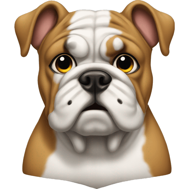 Bulldog with patches  emoji