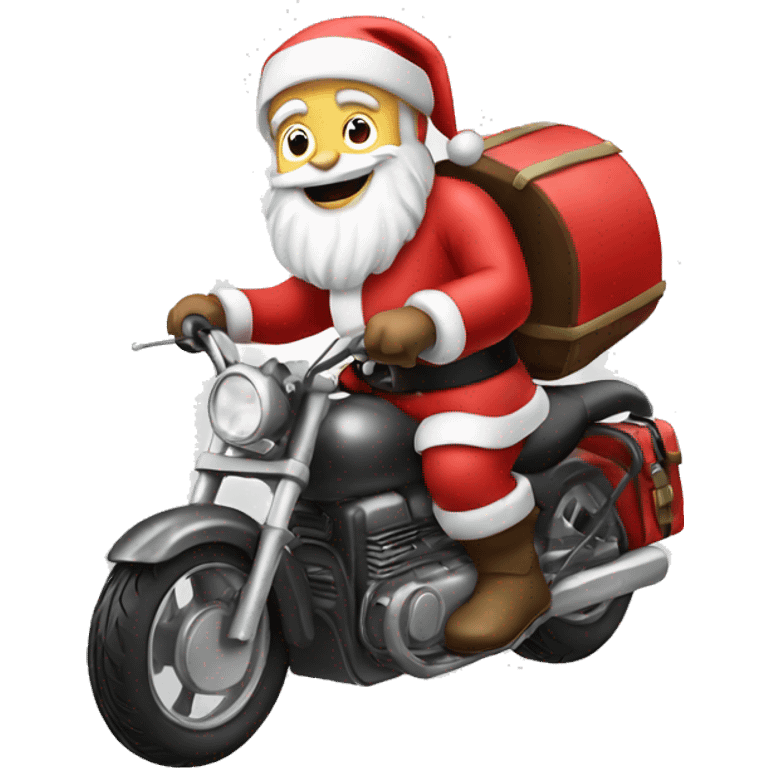 Santa in a motorbike emoji