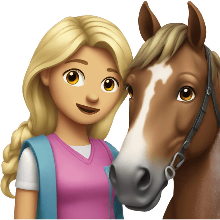 Horse and girl emoji