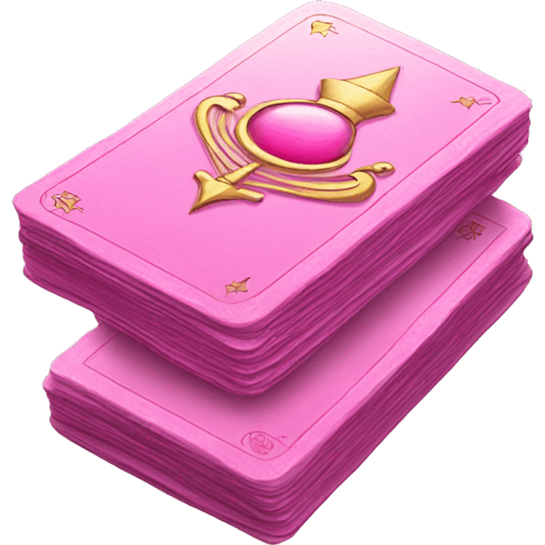 Pink tarot card stack emoji