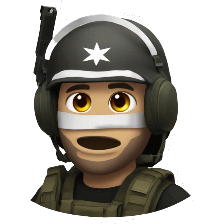 Emoji do Fallen, jogador de counter strike 2 co uma Awp emoji