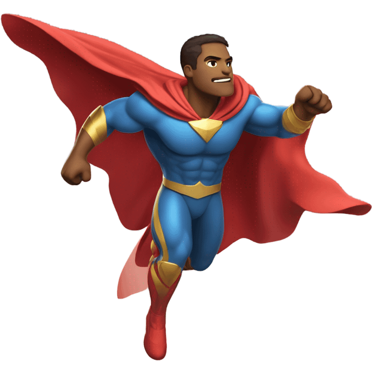 Super hero flying emoji