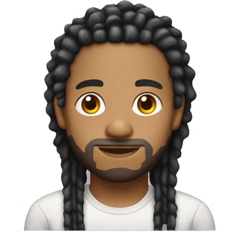 light skin man with short dreads emoji