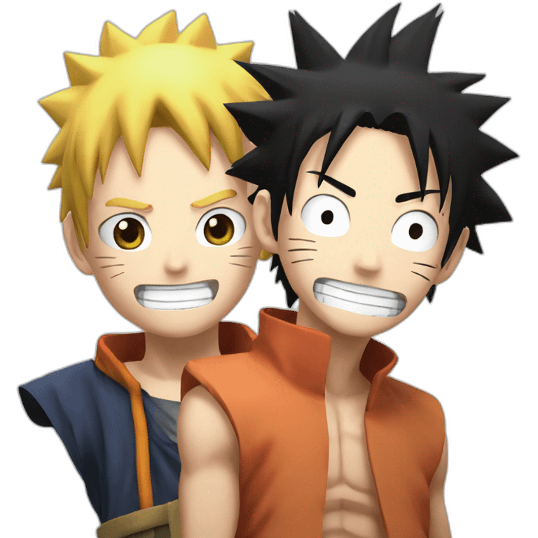 naruto and luffy emoji