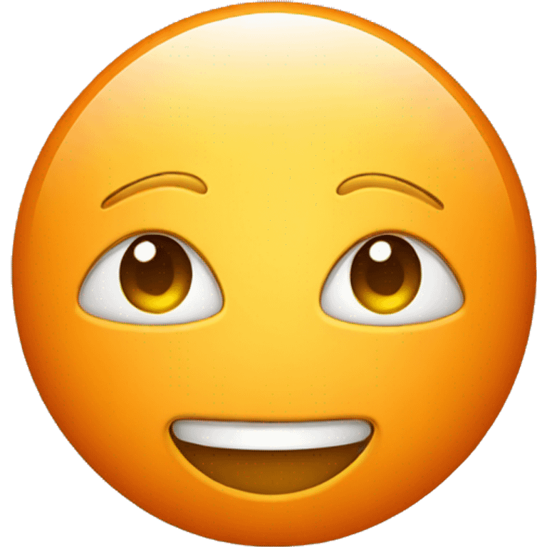 Neutral  face smiley orange emoji