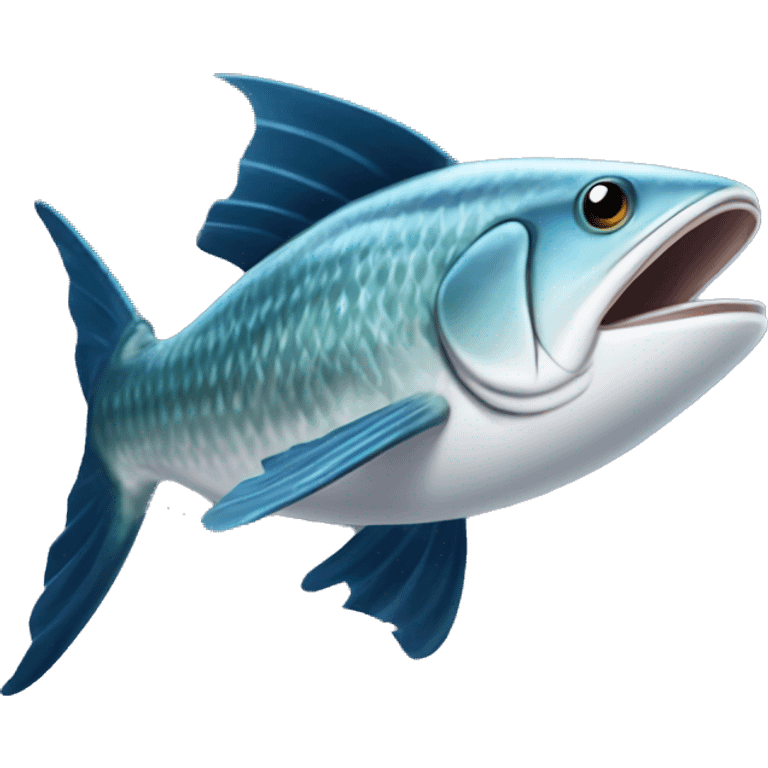 The Exocoetidae flying fish/ flying cod emoji