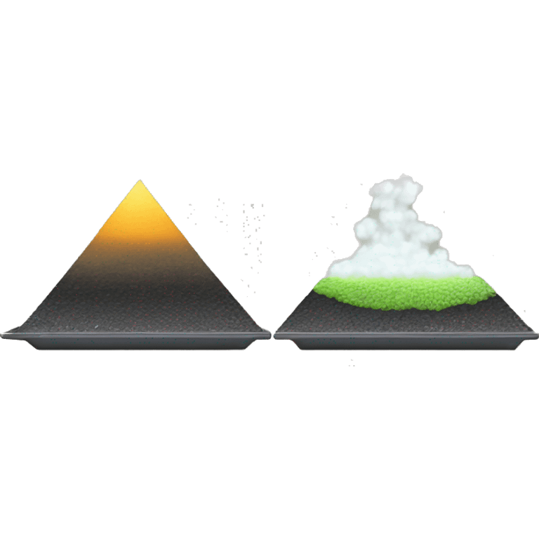 a scale with the carbon firm, very polluting, on the left plate and the environment on the right plate. the left plate is more heavy emoji