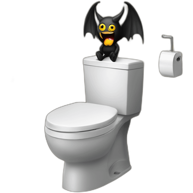 Lucifer on the toilet emoji