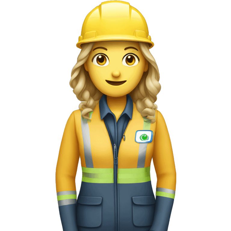 Occupational safety and health woman employee emoji