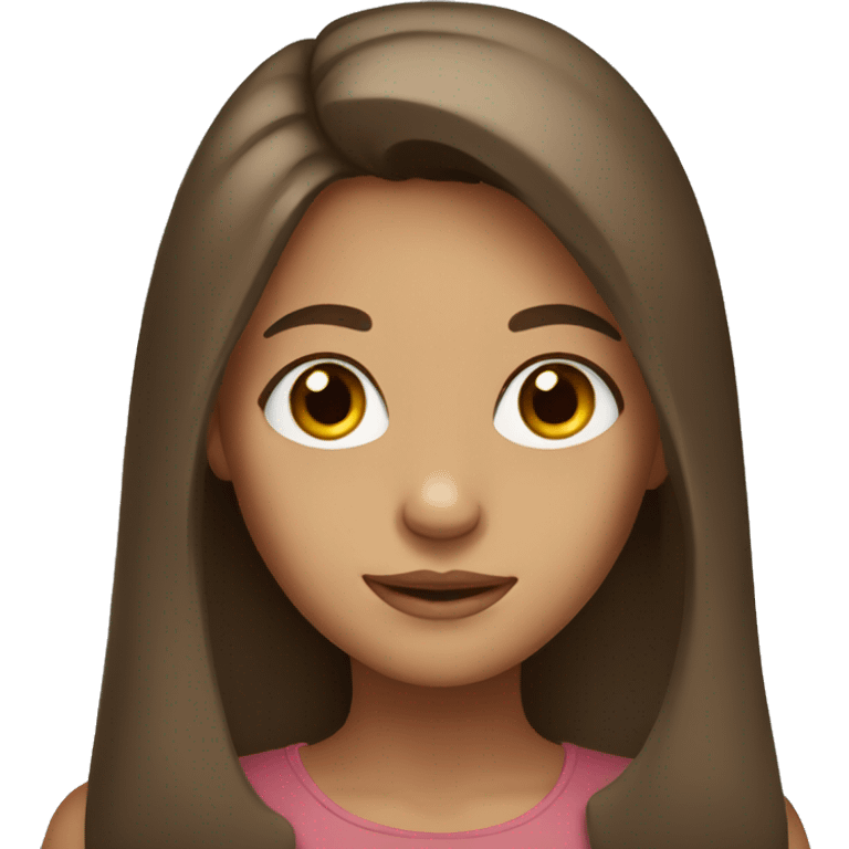 brown-eyed girl with long hair emoji