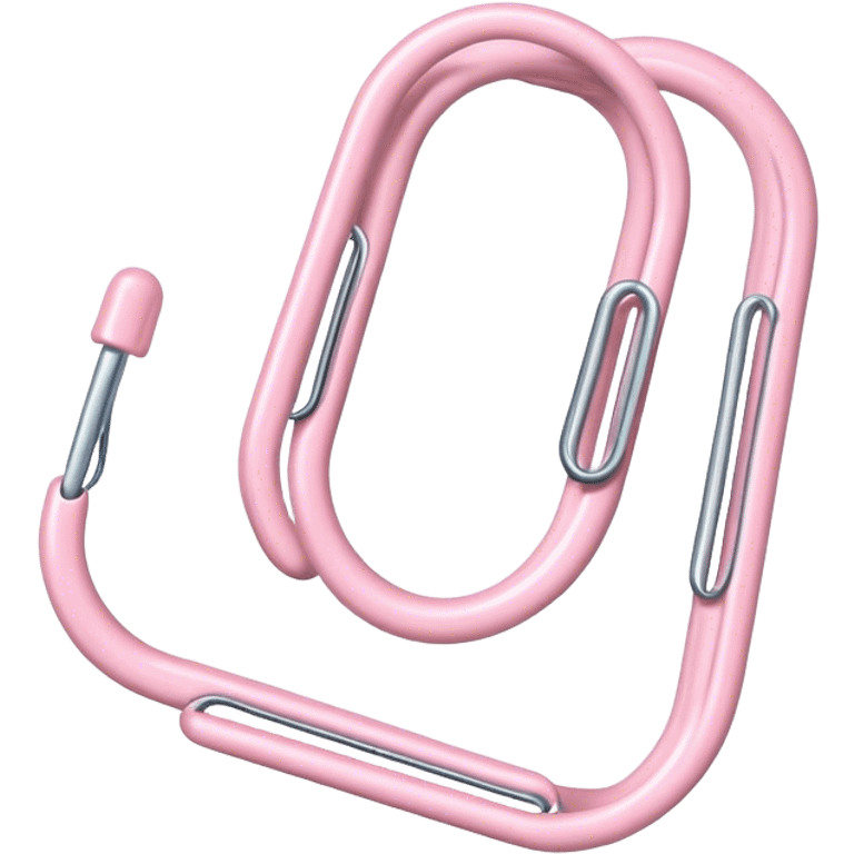 pastel pink paper clip emoji