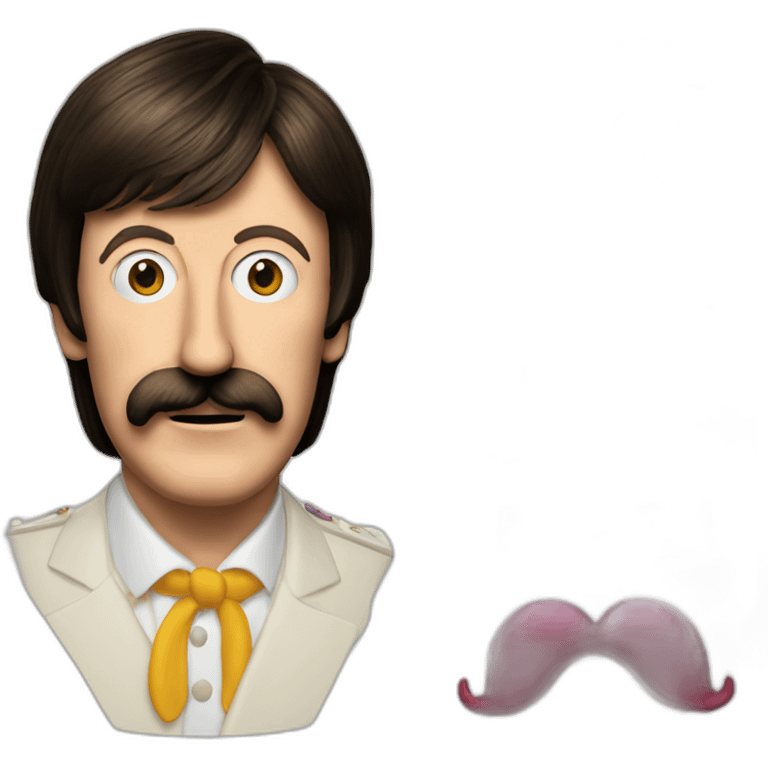 Paul McCartney face moustache sgt pepper era emoji