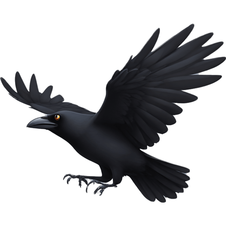 Crow flying  emoji