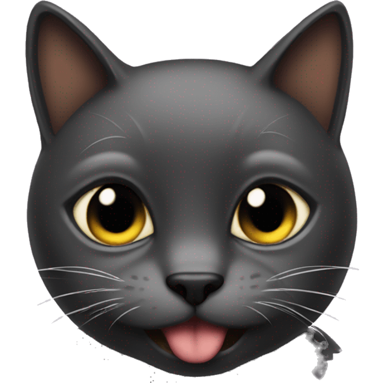 Gato preto fofo emoji