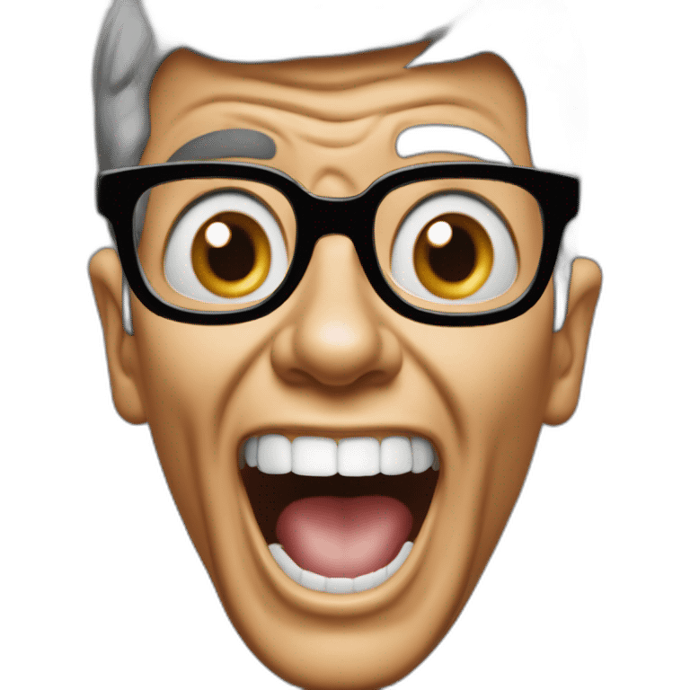 jerry lewis young screaming glasses emoji